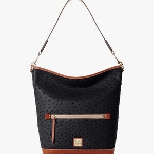 Dooney & Bourke Black and Tan Hobo Bag